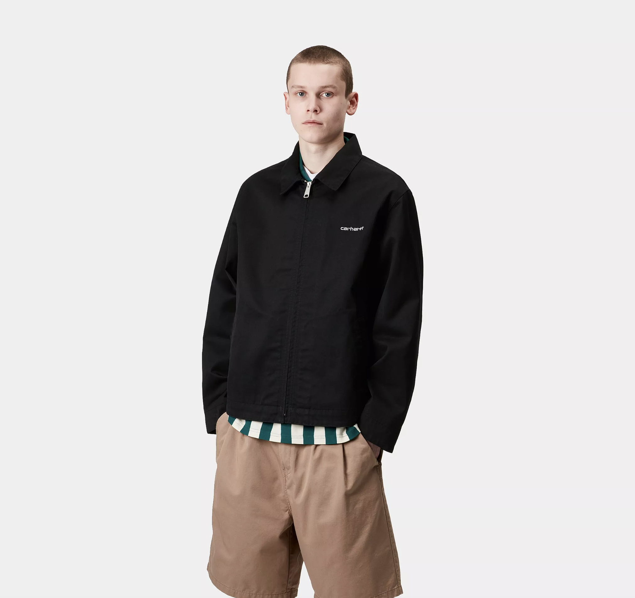 Chaqueta Carhartt WIP Module Script - Black/White (Rinsed)