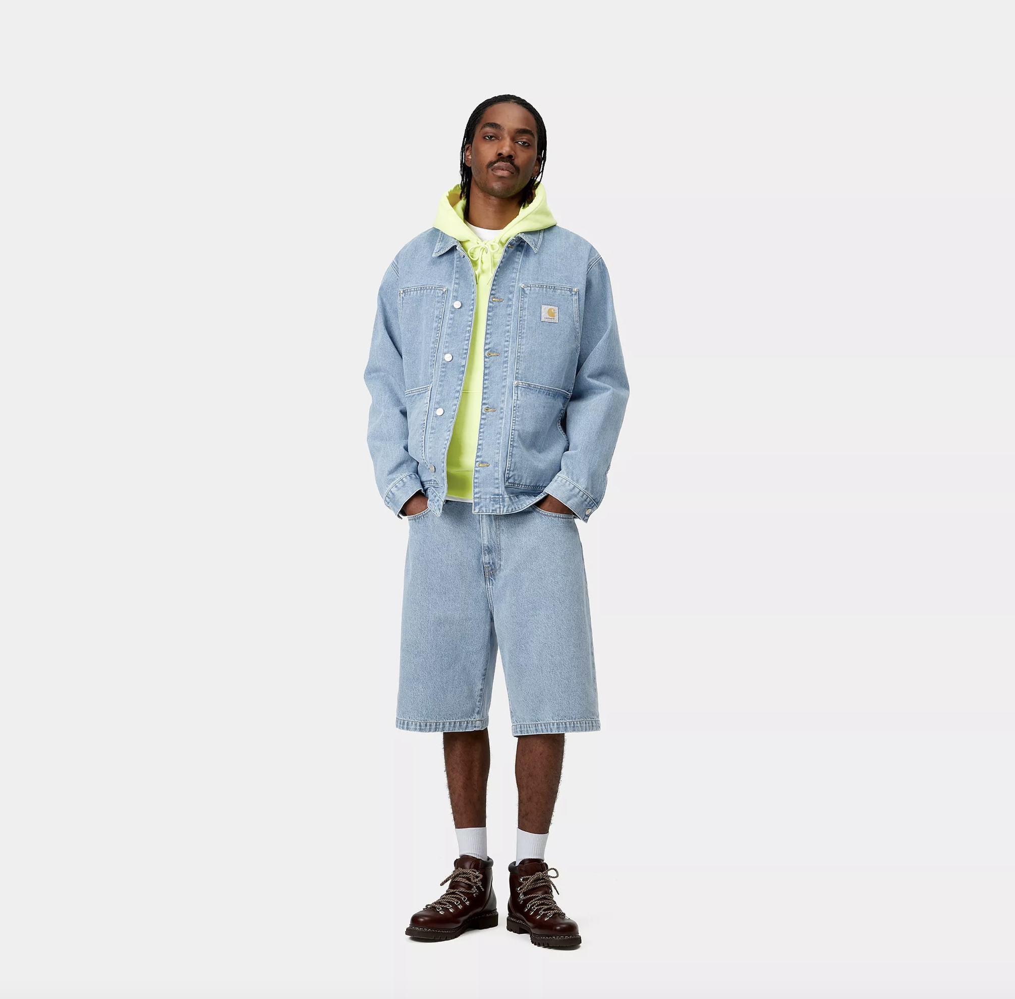 Pantalón Corto Carhartt WIP Landon - Blue (bleached)