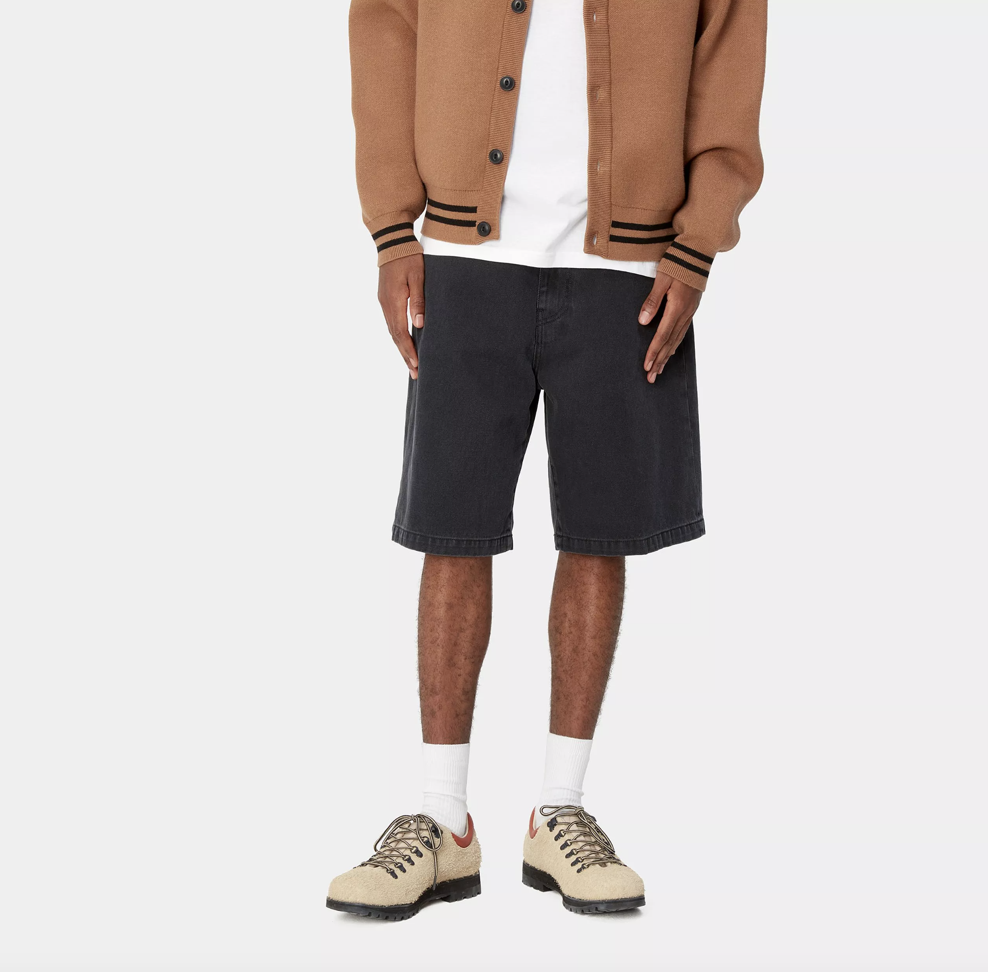 Pantalón Corto Carhartt WIP Landon - Black (Stone Washed)