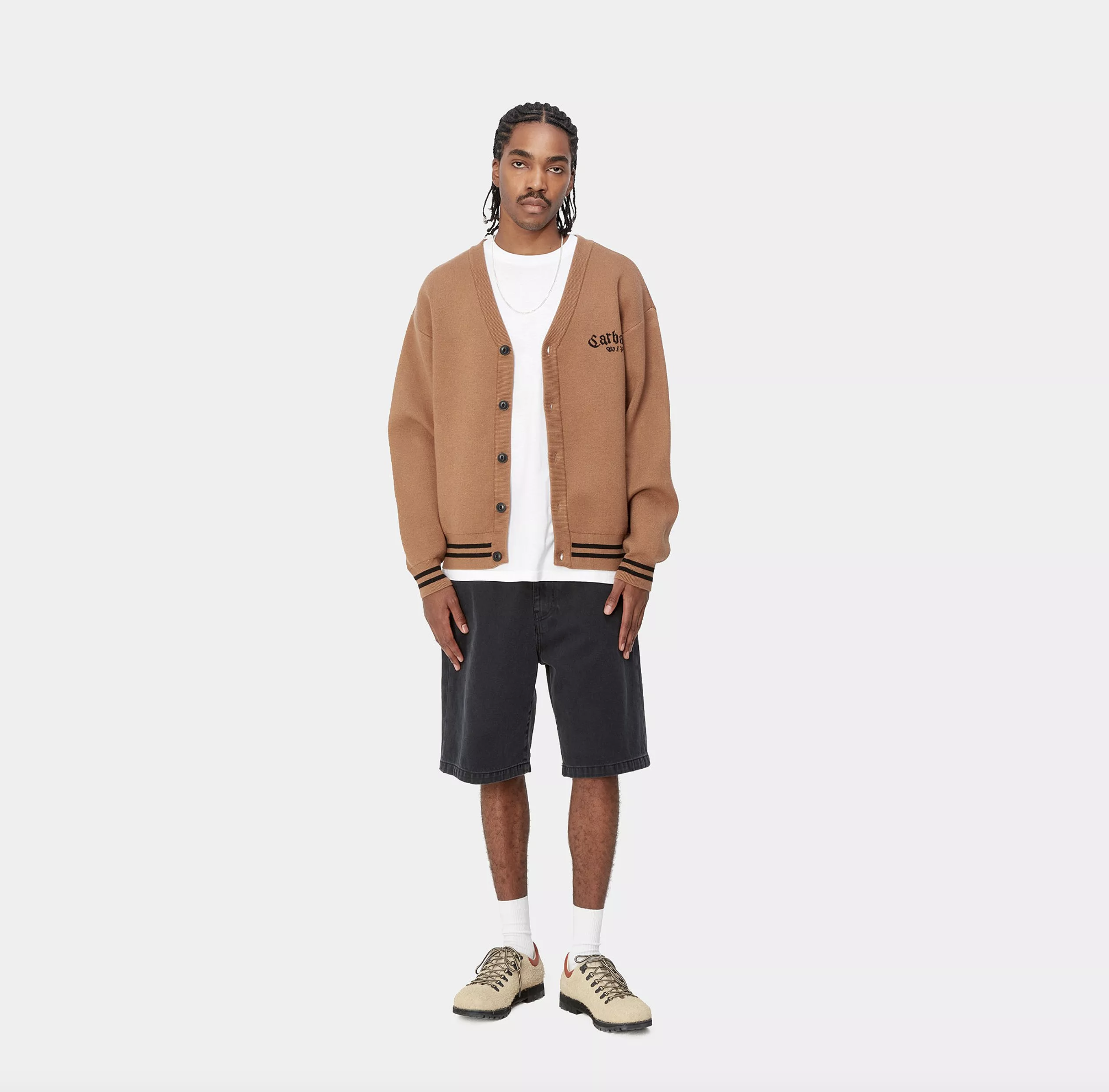Pantalón Corto Carhartt WIP Landon - Black (Stone Washed)