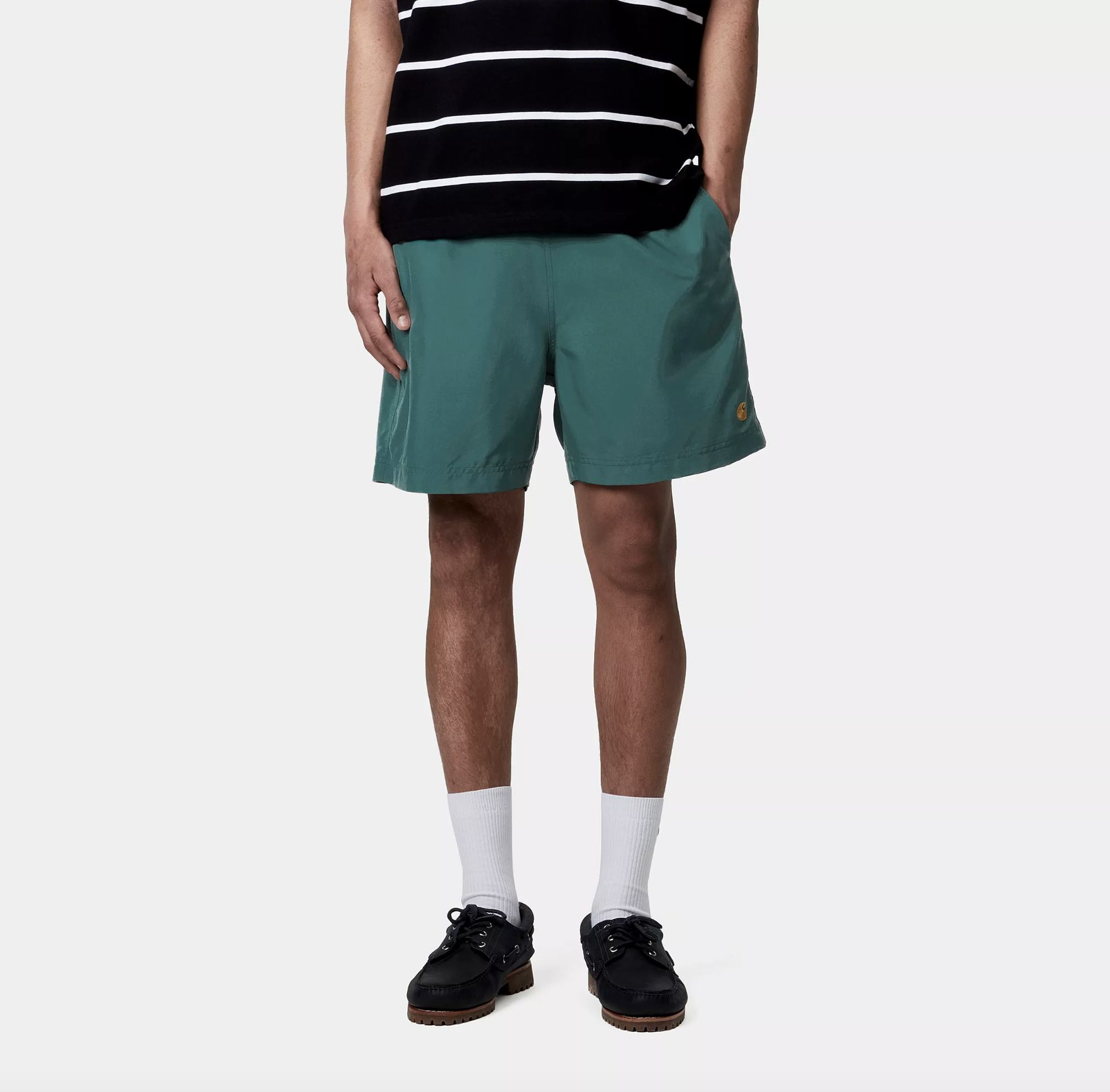 Bañador Carhartt Wip Chase Swim - Rainforest/Gold