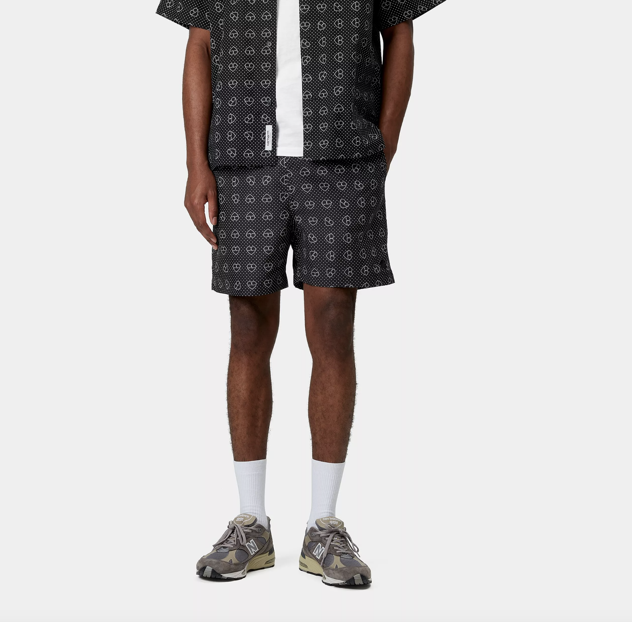 Bañador Carhartt WIP Slater Swim - Furoshiki Print/Black