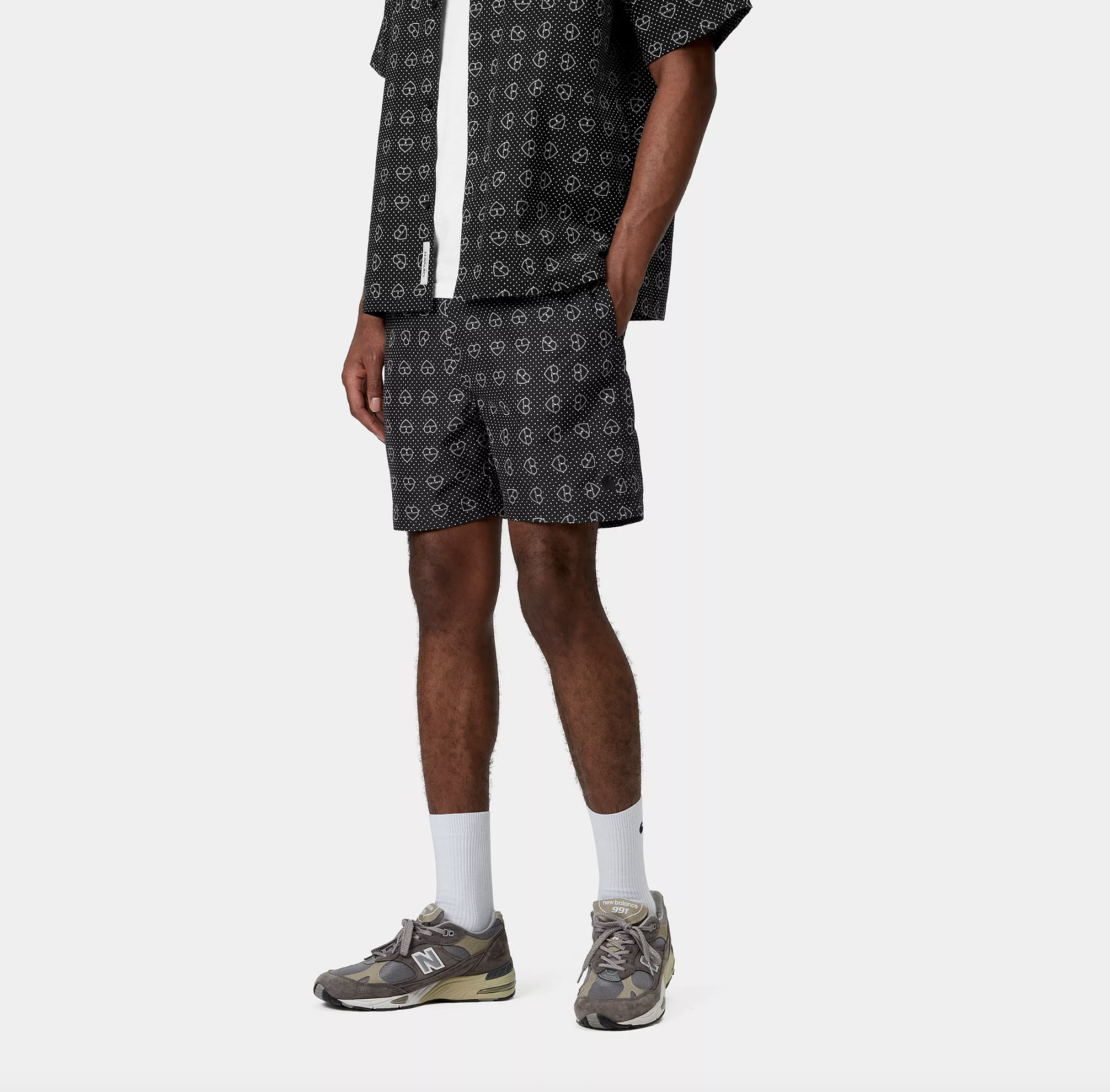 Bañador Carhartt WIP Slater Swim - Furoshiki Print/Black