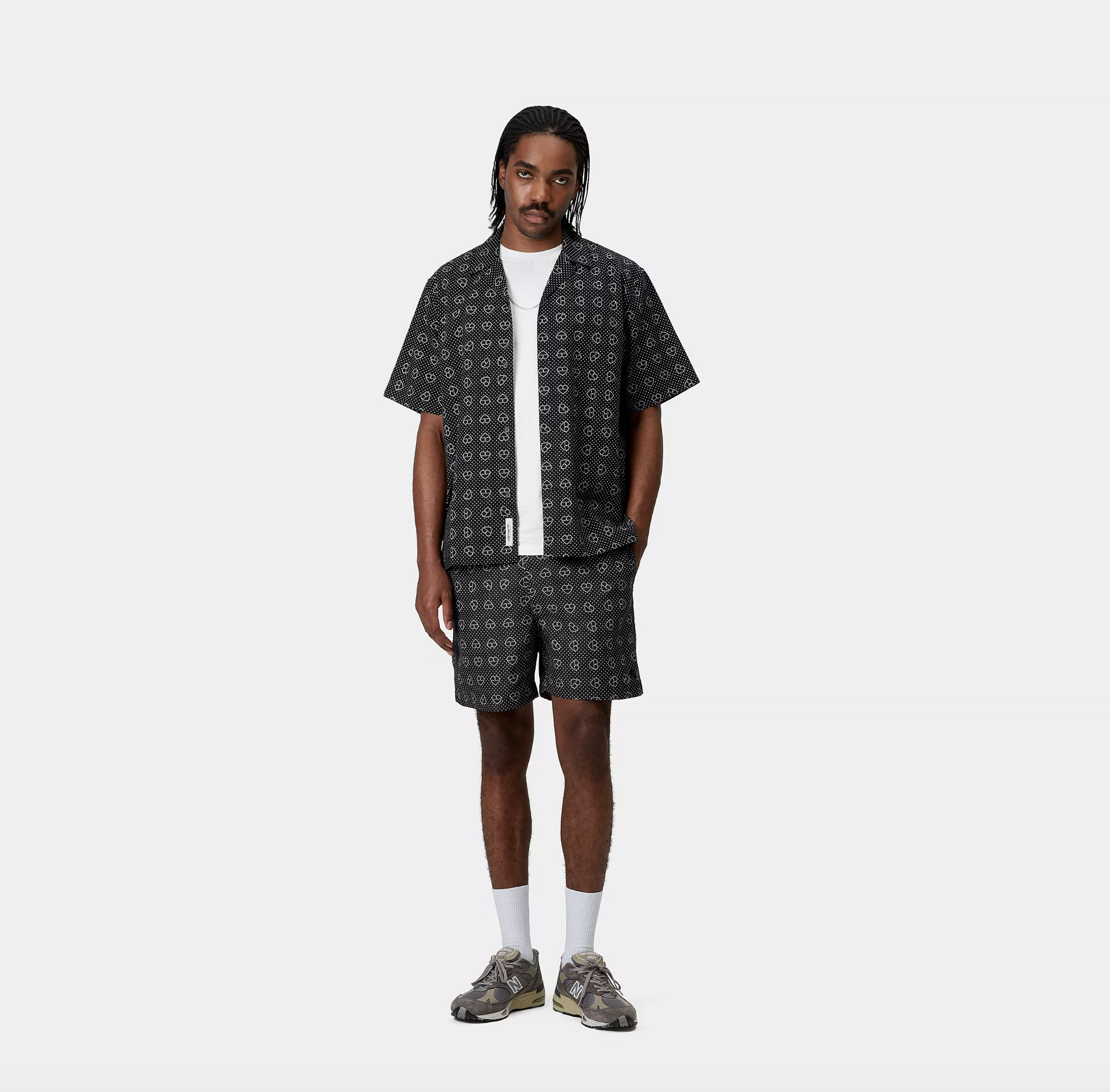 Bañador Carhartt WIP Slater Swim - Furoshiki Print/Black