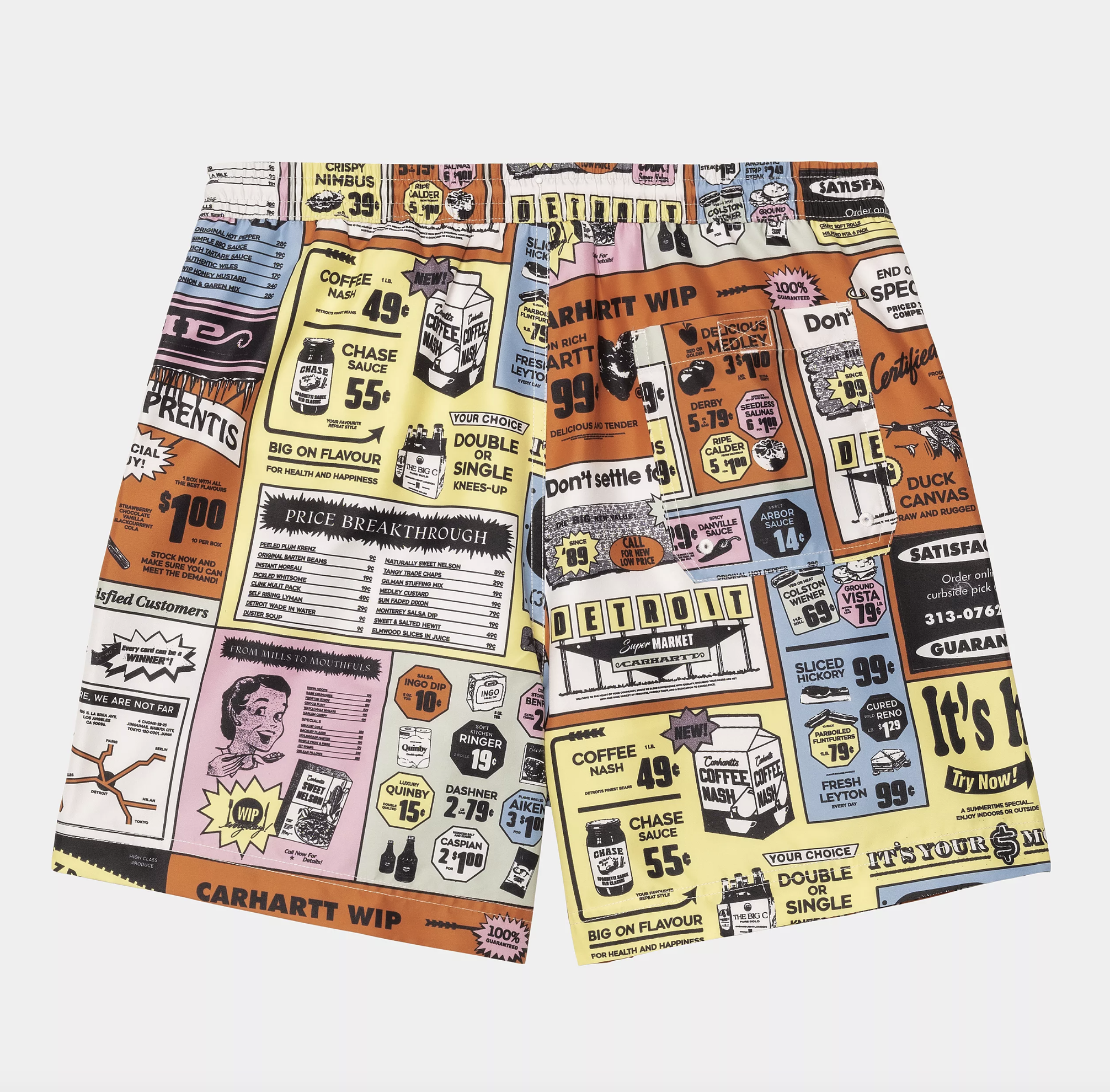 Bañador Carhartt WIP Slater Swim - Catalogue Print/Hue