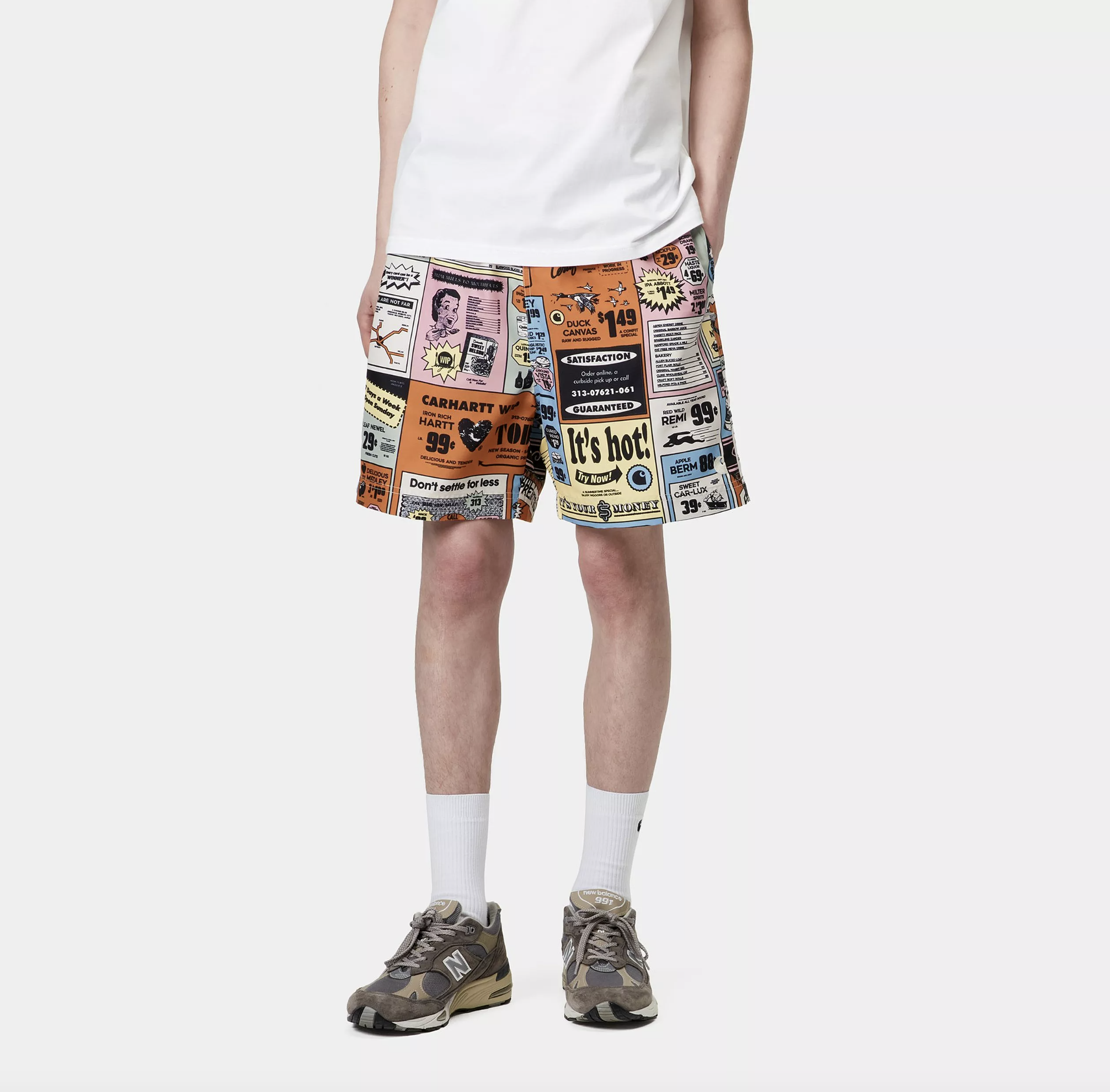 Bañador Carhartt WIP Slater Swim - Catalogue Print/Hue