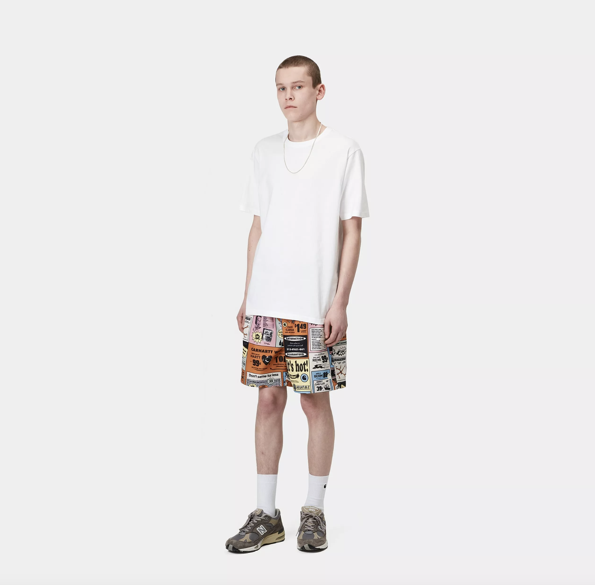 Bañador Carhartt WIP Slater Swim - Catalogue Print/Hue