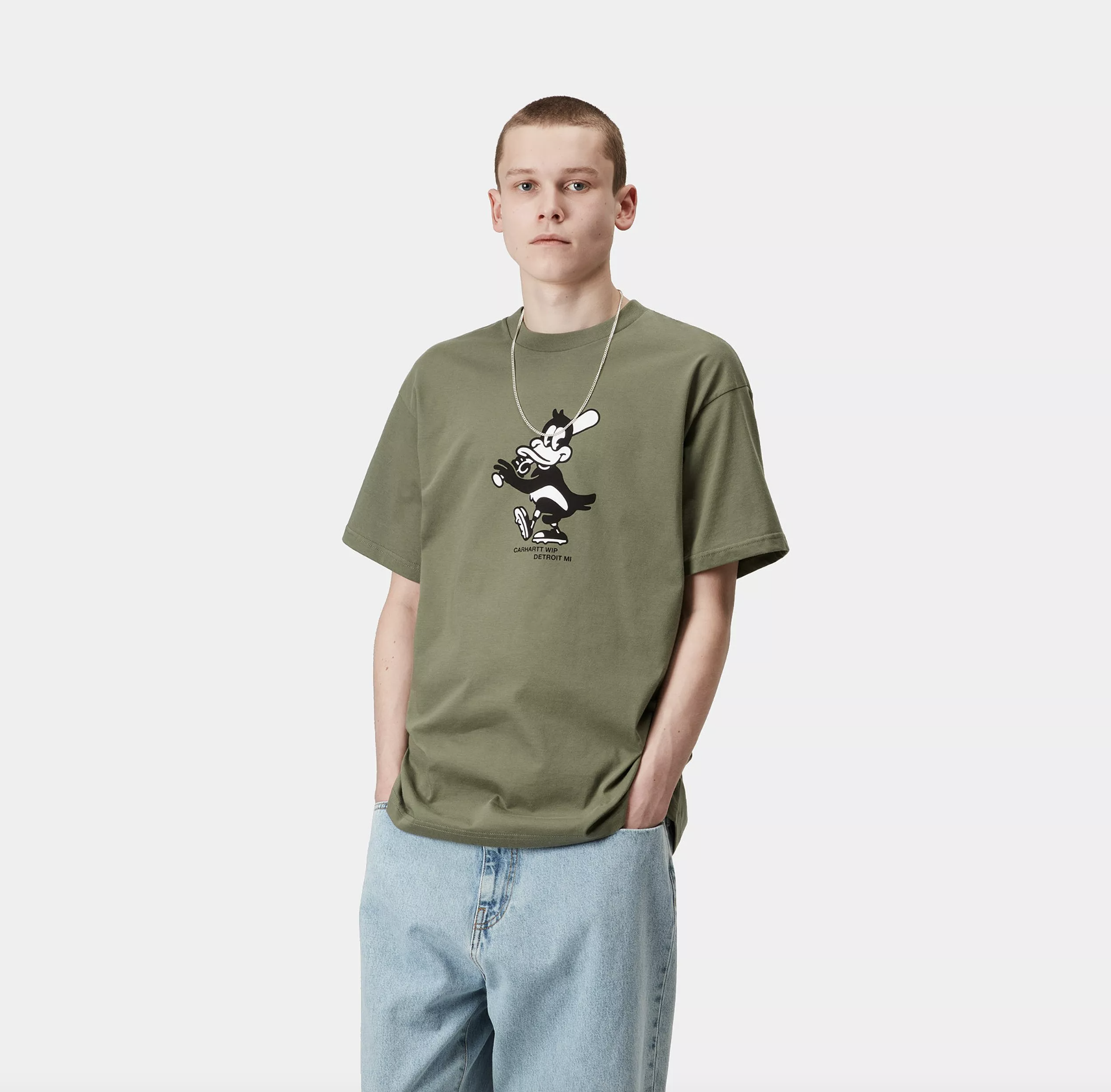 Camiseta Carhartt WIP Home Run - Dollar Green