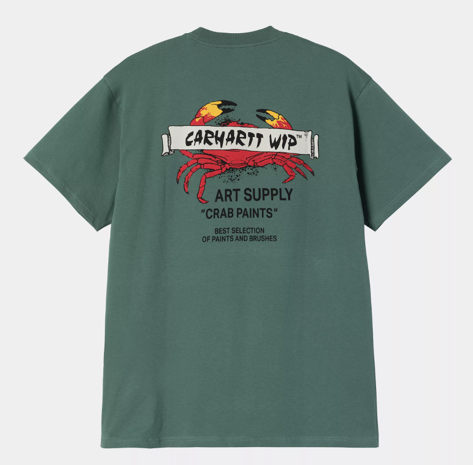 Camiseta Carhartt WIP Crab Paint - Silver Pine