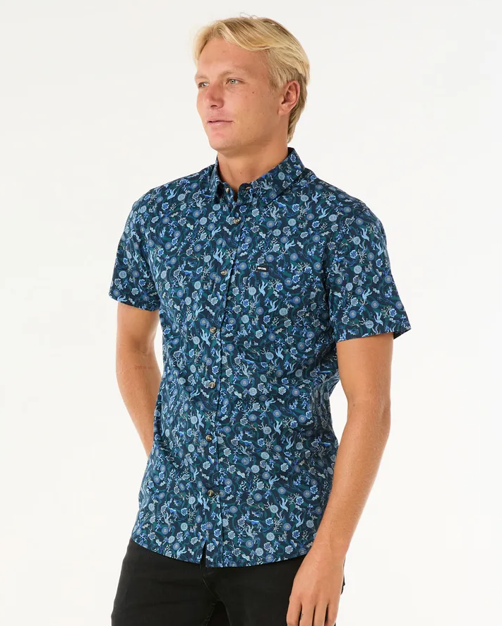 Camisa Rip Curl Floral Reef - Washed Navy