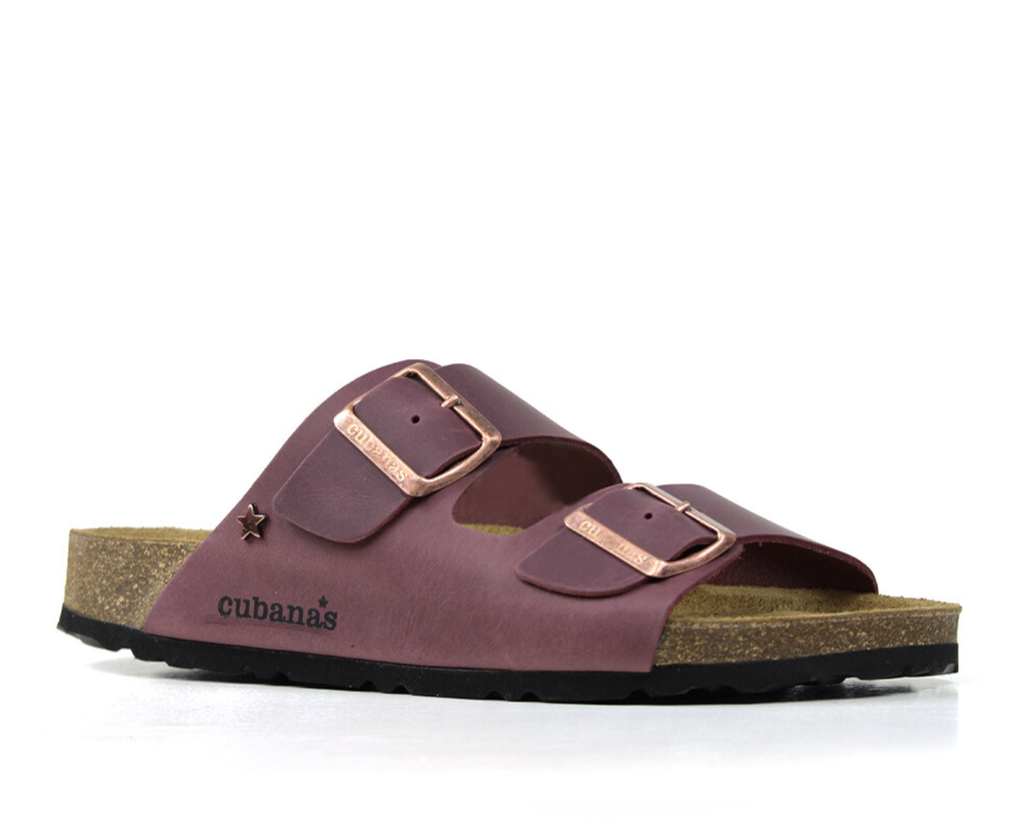 Sandalias Cubanas Comporta Amalia 100 -  Bordeaux
