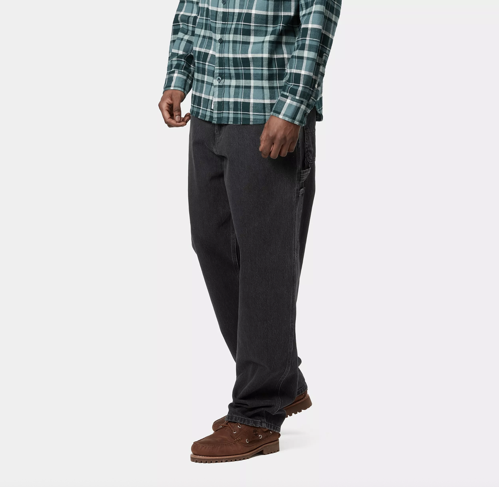 Pantalón Vaquero Carhartt WIP Single Knee Pant - Black (stone washed)
