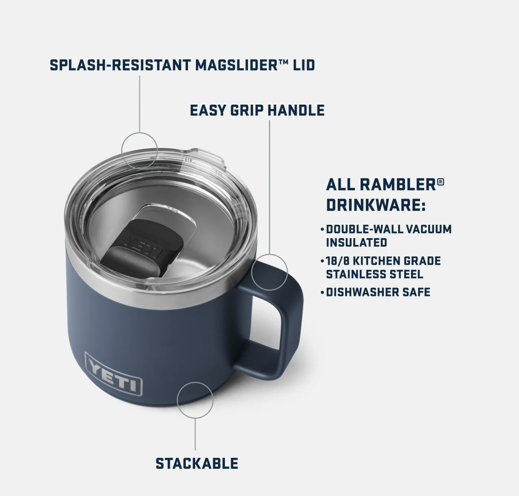 Taza Apilable Yeti Rambler 14 OZ (414 ml) - Black