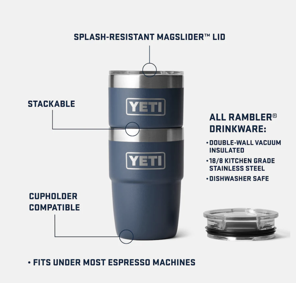 Vaso Apilable Yeti Rambler 8 OZ (236 ml) - Navy