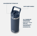 Botella Yeti Rambler 18 oz (532 ml) - Navy