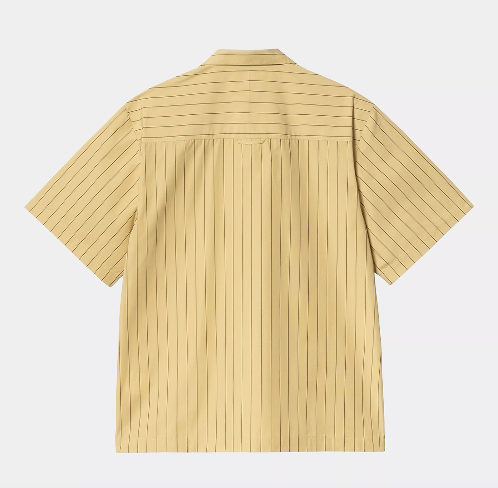 Camisa Carhartt WIP Hendry - Seaton Stripe, Straw/Liberica