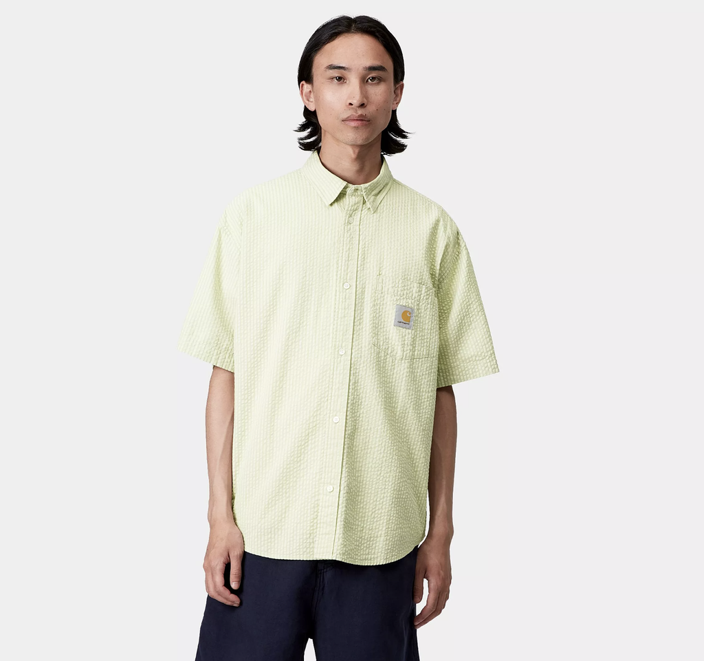 Camisa Carhartt WIP Toland - Toland Stripe/Pale Olive