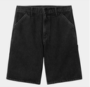 Pantalón Corto Carhartt WIP Single Knee  -Black (stone washed)