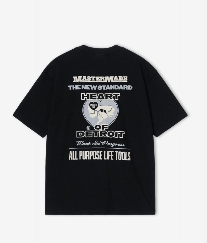 Camiseta Carhartt WIP S/S Arcan - Black(heavy stone wash)