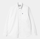 Camisa Carhartt WIP L/S C-Logo - White/Dark Navy
