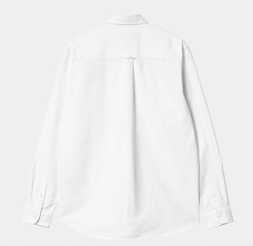 Camisa Carhartt WIP L/S C-Logo - White/Dark Navy