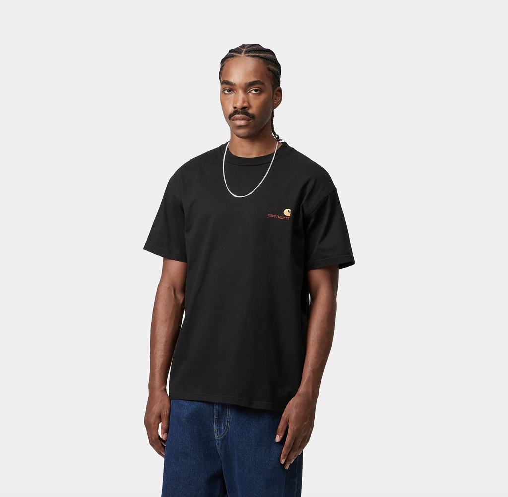 Camiseta Carhartt WIP American Script - Black