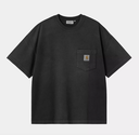 Camiseta Carhartt WIP Hudson Pocket - Black (chalk wash)