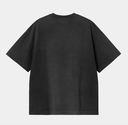 Camiseta Carhartt WIP Hudson Pocket - Black (chalk wash)