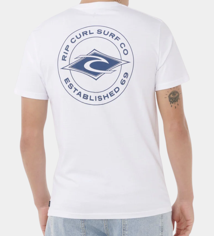 Camiseta Rip Curl Staple - Whitte