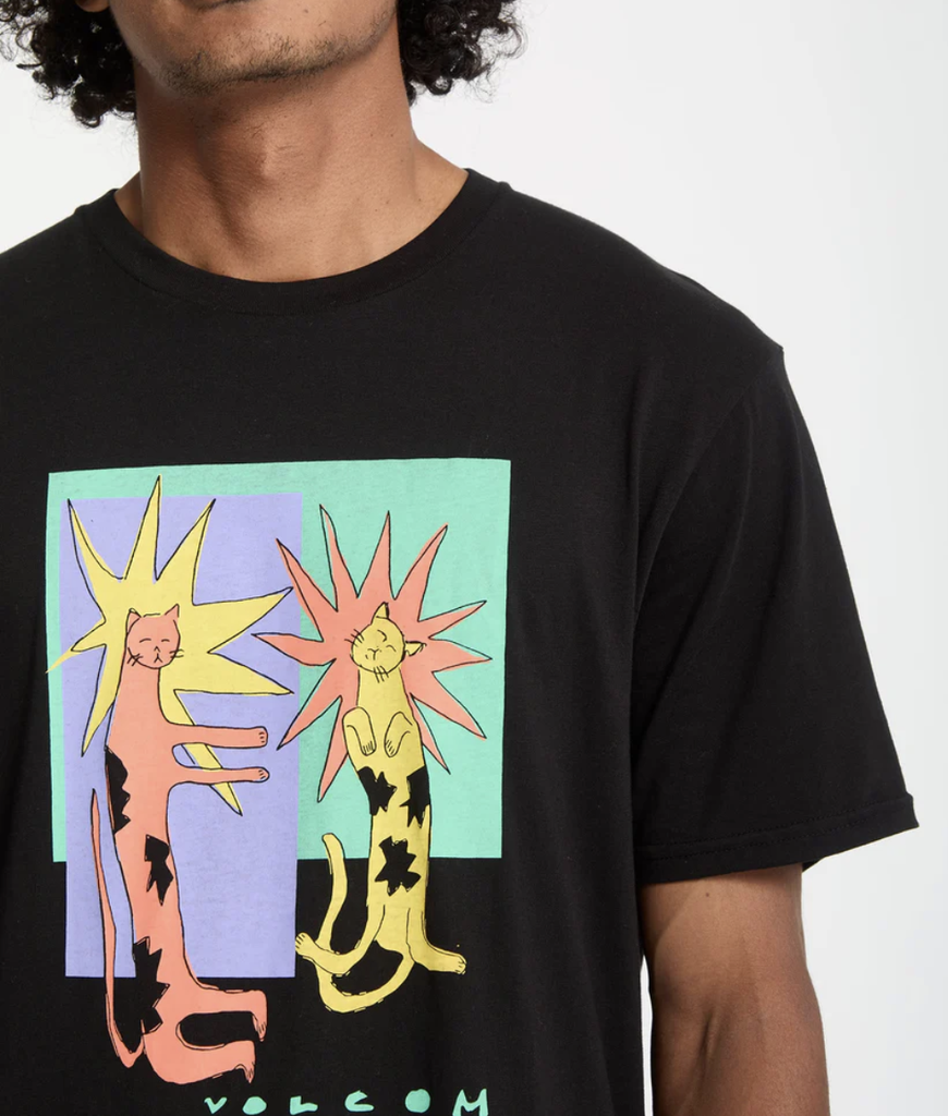 Camiseta Volcom Longo Cats - Black