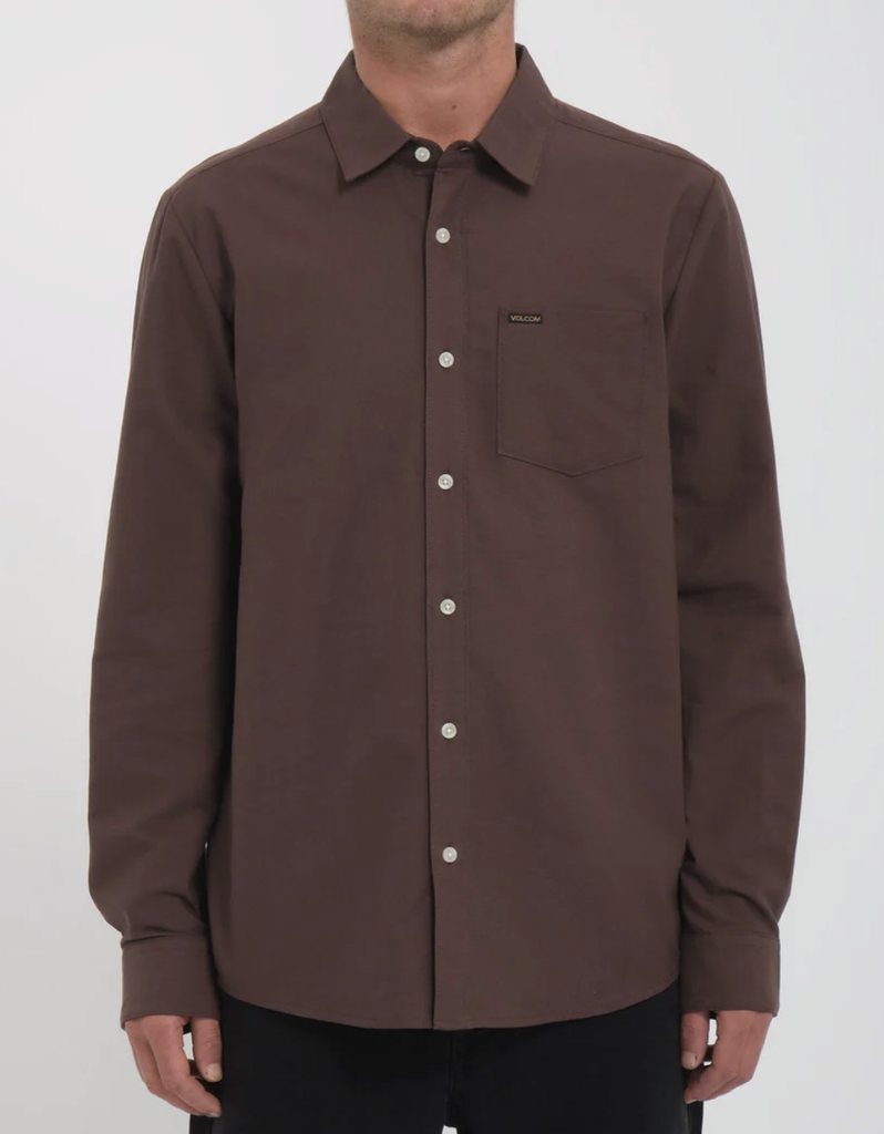 Camisa Volcom Veeco Oxford - Brown Stone