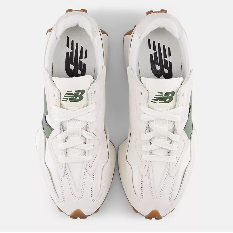 Zapatillas New Balance 327WKN - Linen con Dark Alpine Green