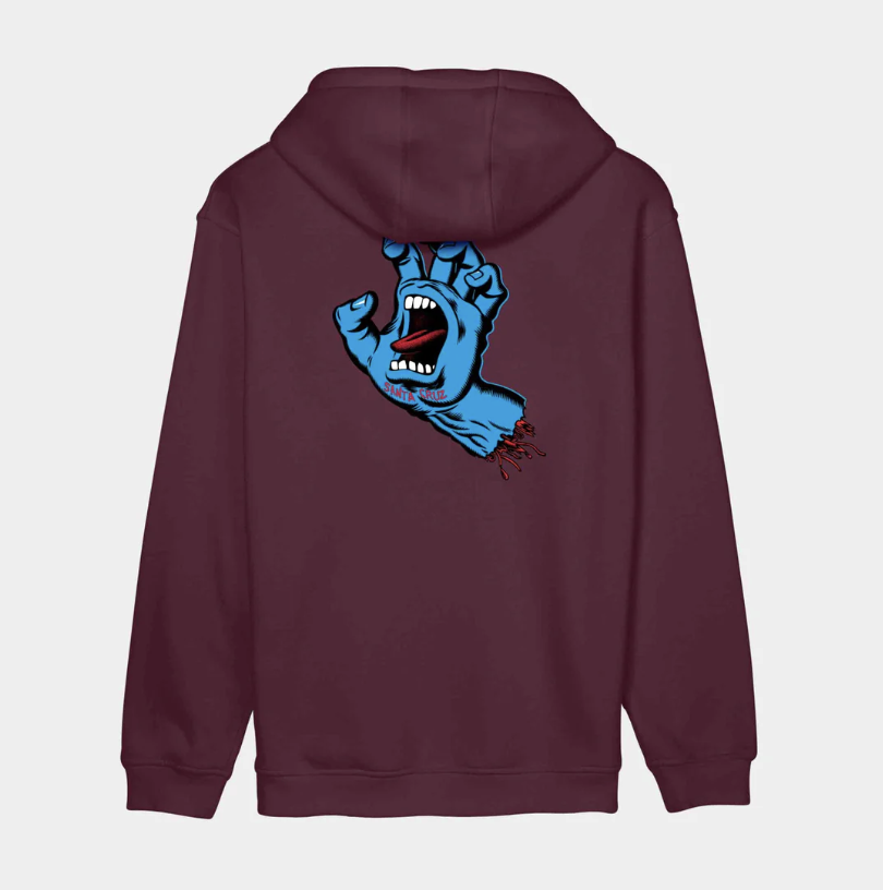 Sudadera Santa Cruz Screaming Hand Chest - Dark Cherry