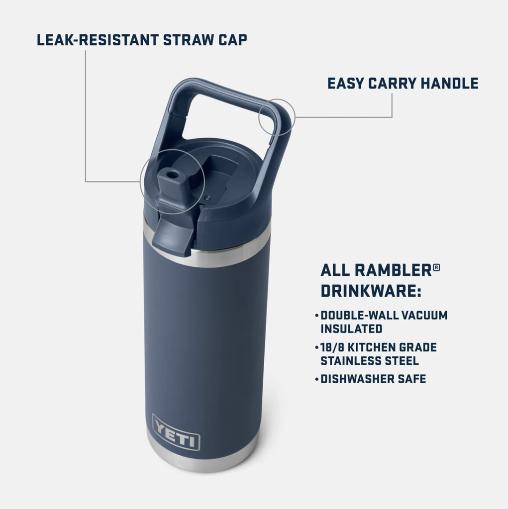 Botella con Tapa de Pajita Yeti Rambler 18 oz (532 ml) - Seafoam