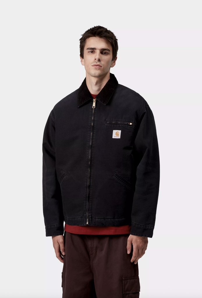 Chaqueta Carhartt WIP OG Detroit  - Black/Black, Stone canvas