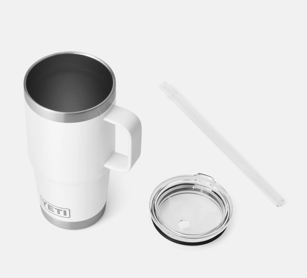Taza con Pajita Yeti Rambler 25 oz (739 ml) - White