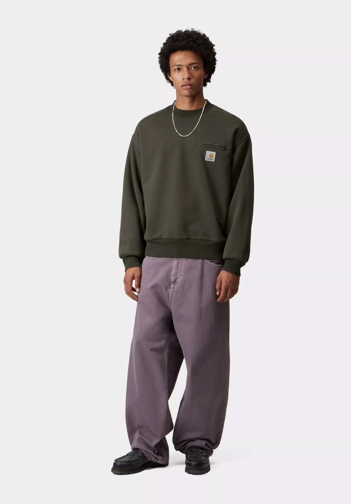 Sudadera Carhartt WIP Detroit - Olive (Stone washed)
