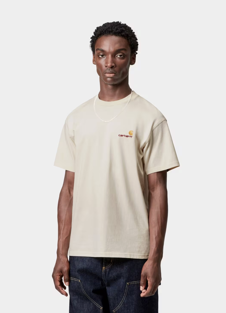 Camiseta Carhartt WIP American Script - Natural