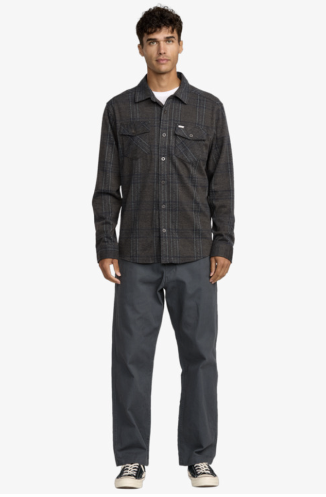 Camisa De Franela Rvca Vacancy Flannel - Mushroom