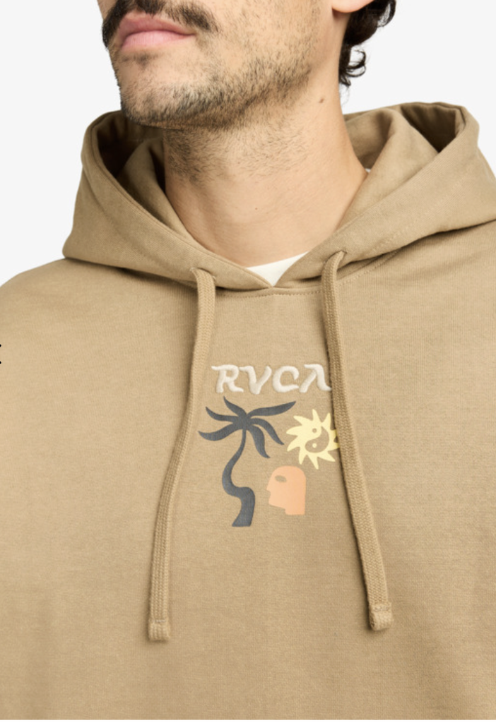 Sudadera Con Capucha Rvca Deep Think - Coyote