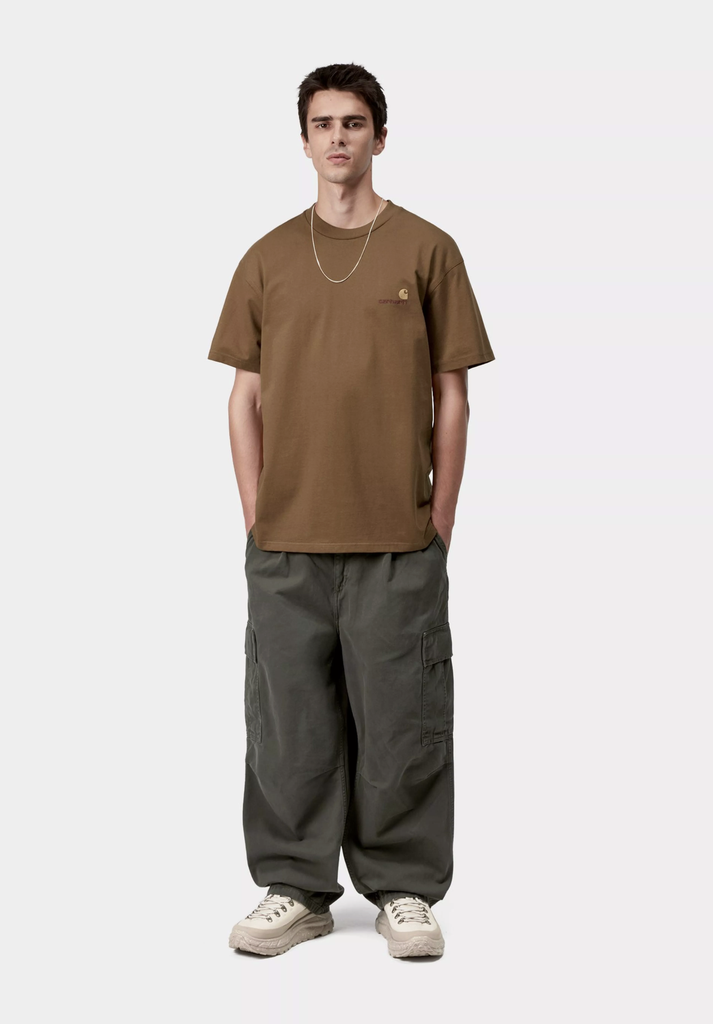 Camiseta Carhartt WIP American Script - Hamilton Brown