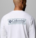 Camiseta Columbia L/S Explorers Canyon - White/Branded Blanket