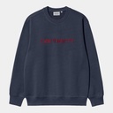 Sudadera Carhartt WIP Sweat - Air Force Blue/Malbec