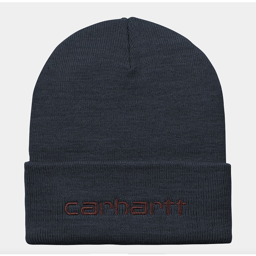 Gorro Carhartt WIP Script Beanie - Air Force Blue/Malbec