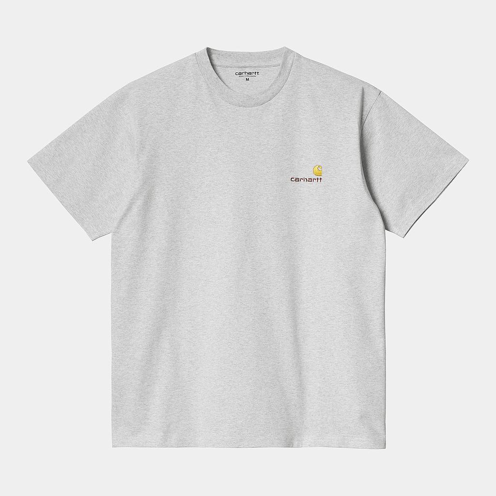 Camiseta Carhartt WIP American Script - Ash Heather