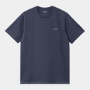Camiseta Carhartt WIP Script Embroidery - Air Force Blue/White