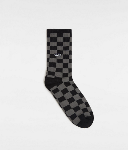 Calcetines Vans Checkerboard Crew - Black/Charcoal