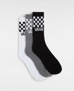 Calcetines Vans Classic Check Crew - Black/White (3 pares)