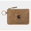 Cartera Carhartt WIP Artificial Suede Zip - Hamilton Brown