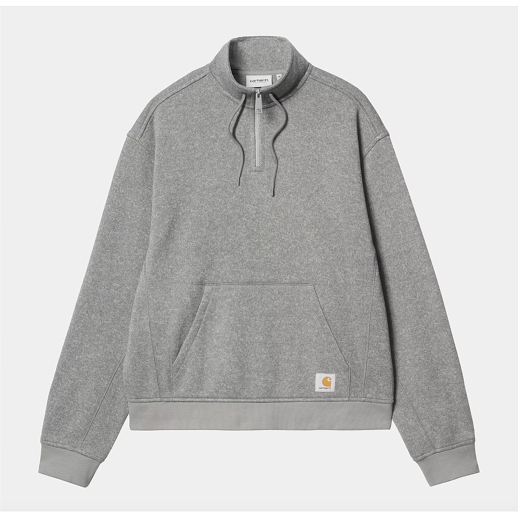 Polar Carhartt WIP Luther Half Zip - Misty Grey Heather